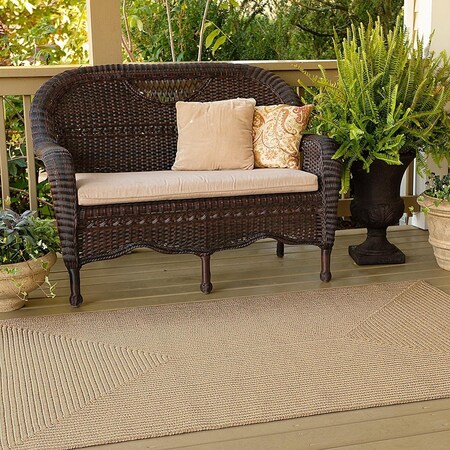 Homespice Decor 8 x 10 ft. Biscuit Ultra Durable Rectangular Braided Rug - Brown 316677
