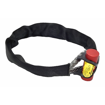 Lockjaw Synthetic Shackle, Lifting Rated, 8,600 lbs WLL, 6in Working Dia. w/ Kevlar Sleeve 17-043810K