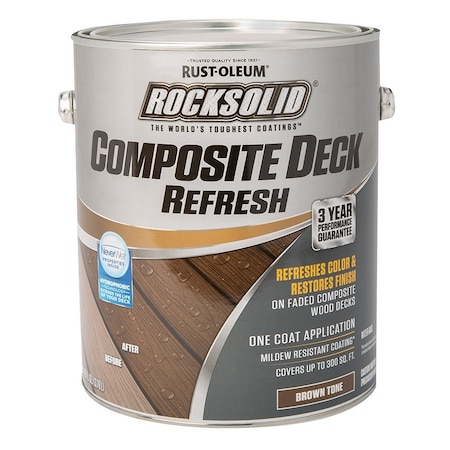 Rust-Oleum 1 Gal Rust-Oleum 350060 Brown RockSolid Composite Deck Refresh Stain 350059