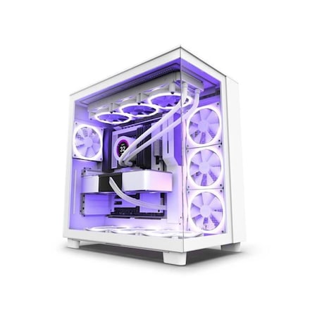 Nzxt H9 Flow Mid-Tower TG F120Q Airflow Fan - White CM-H91FW