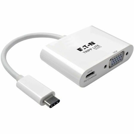 Tripp Lite USB C to VGA Adapter w/ PD Charging USB U444-06N-V-C