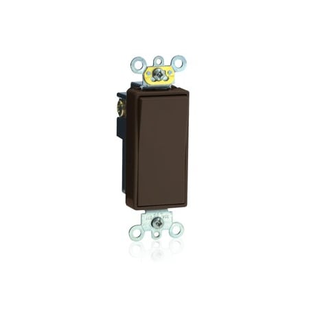 Leviton Decora Plus Rocker Single-Pole AC Quiet Switch, 20 Amp, 120/277 Volt, Brown 5621-2