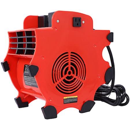 Edendirect 12 in 3-Speed Heavy-Duty Portable Floor Blower Fan Red - 4 Adjustable Angles ZR-W46577559