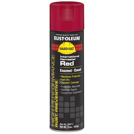 Rust-Oleum Rust Preventative Spray Paint, International Red, Gloss, Solvent, 15 oz 209717