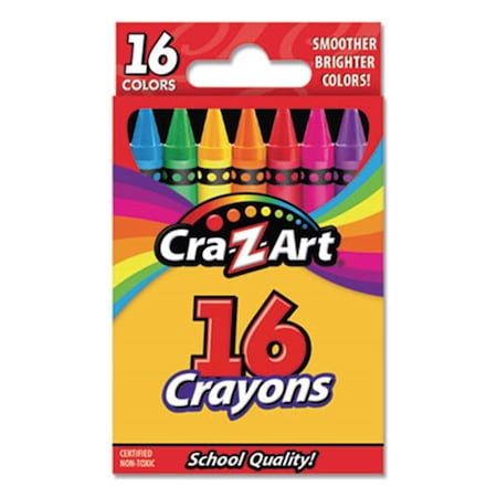 Cra-Z-Art School Quality Crayons - Assorted Color - 16 Count 10200WM40