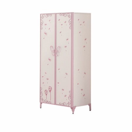 Homeroots 32" Purple And White Metal Dresser 285580
