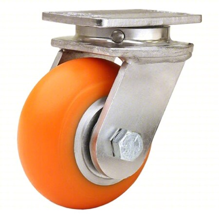 Hamilton Plate Caster, Swivel, Polyurethane, 5 1/8"H S-ENS-42EMB