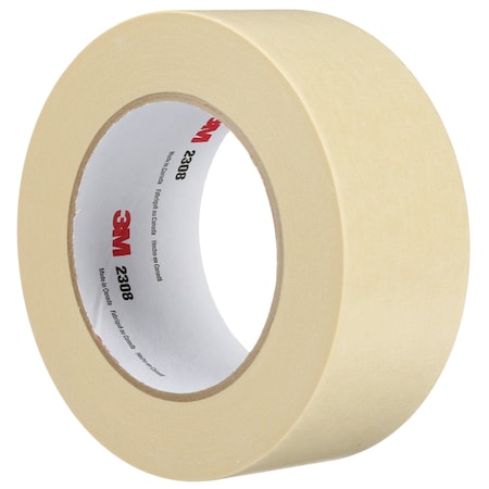 3M Painter's Tape, 48 mm W x 55 m L, 5.3 mil Thick, Tan, Rubber Adhesive, 24 PK 2308