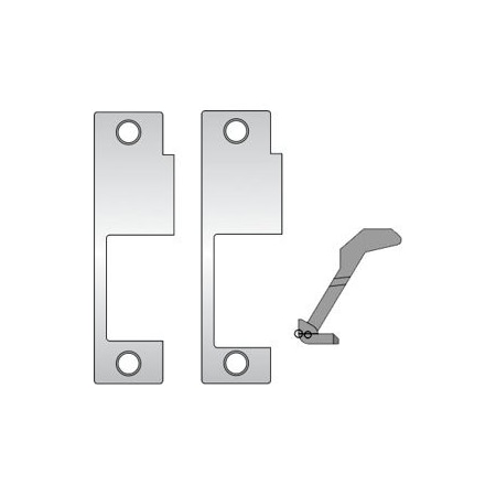 Hanchett Entry Systems Faceplate 4-7/8in x 1-1/4in for Schlage L9000 Mortise Locks, 630/US32D Stainless Steel 852L-630