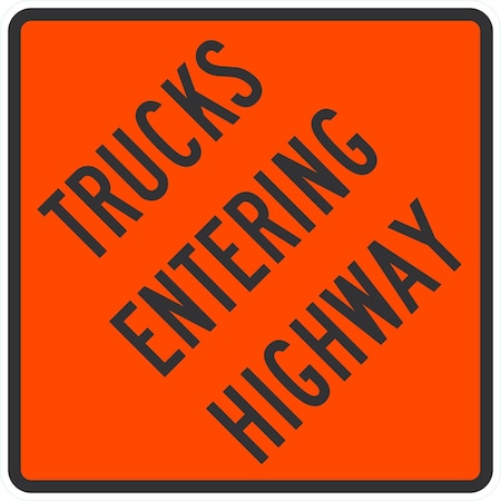 Lyle LW42-7, Trucks Entering Highway, 24x24, Engineer Grade, Orange G-12828-EG_24x24