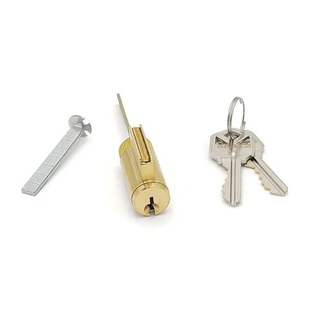 Ecs Hardware Durable Premium Key-In-Knob Cylinder US3 Polished Brass KW1 ECSH-KC02-US3-KW1