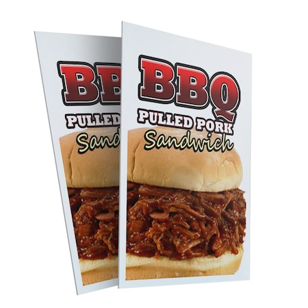 Signmission Bbq Pulled Pork, Plastic Signs Only 24 Inch x 36 Inch, Corrugated Plastic, 2PK CSB-2436-2PACK-Bbq Pulled Pork