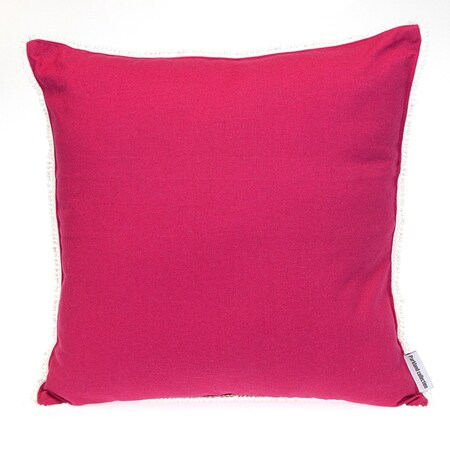 Homeroots 16" Pink Cotton Throw Pillow 529313