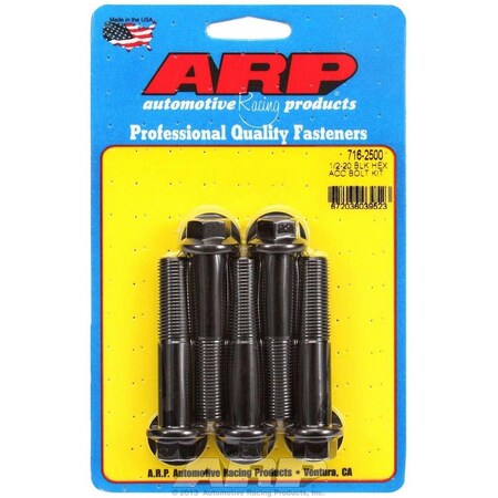 Arp 716-2500 0.5-20 x 2.5 in. 6 Point Bolt Kit, 5PK ARP716-2500