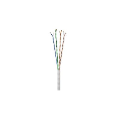 Cable Wholesale Bulk Slim Cat6a White Ethernet Cable, 28AWG Stranded Copper, UTP, Spool, 1000 foot 13X6-691MH