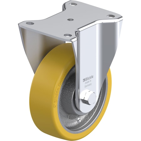 Zoro Select Plate Caster, Rigid, Polyurethane, 7 3/4"H BH-GTH 150K