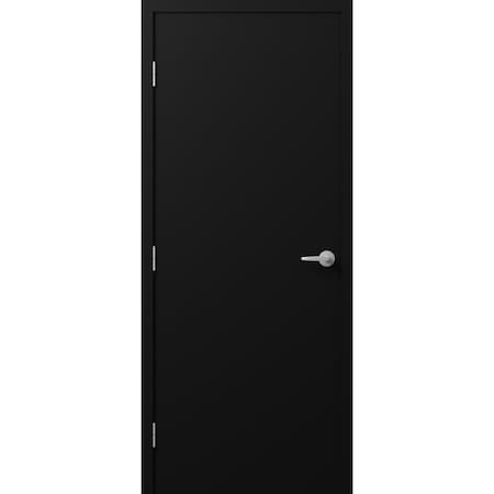 Sartodoors Firerated 90 Min Interior Door, 1888 Matte Black, Single Flush Panel Metal Frame Handle 36 x 84 Ri FIRERATED1888ID-BLK-3684-RH-O