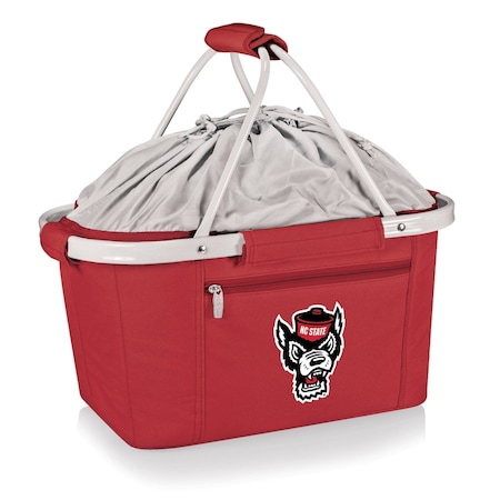 Picnic Time Family Of Brands NCAA NC State Wolfpack Metro Shopping Basket - Insulated Picnic Basket 645-00-100-424-0