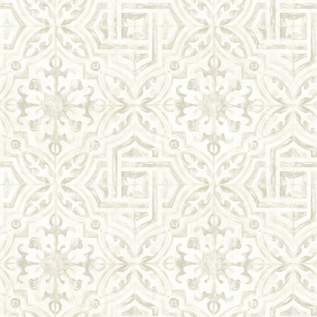 Chesapeake Sonoma Cream Spanish Tile Wallpaper 3123-12333