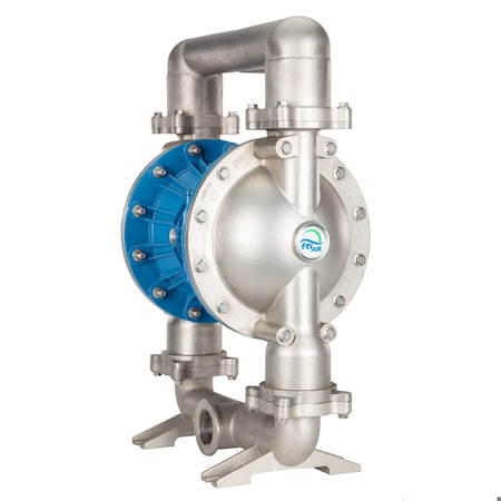 Finish Thompson Double Diaphragm Pump, 316SS, PTFE, 2 in FT20S-AA-2TST-N2