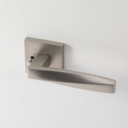 Mcbowery Convex Satin Nickel Combined Bed/Bath & Hall/Closet Modern Door Handle (Privacy/Passage - Left Hand) MB-1102PVSN-LH