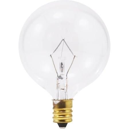 Ledvance/ Sylvania Incandescent G16.5 Decor Bulb Shape Clear Finish Candelabra Base 25Watt120Volt 25G16.5C/BL-120V/13625
