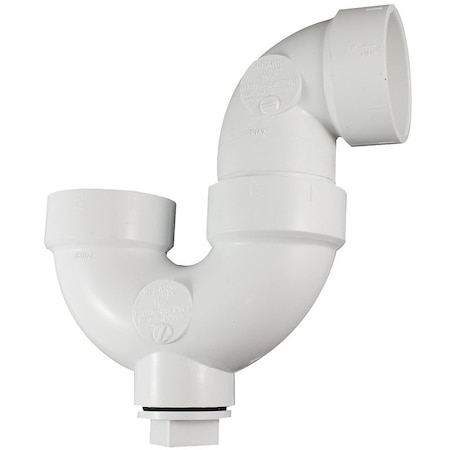 Genova CANPLAS PTrap, 112 in, Hub, PVC, White, SCH 40 Schedule 193201AS