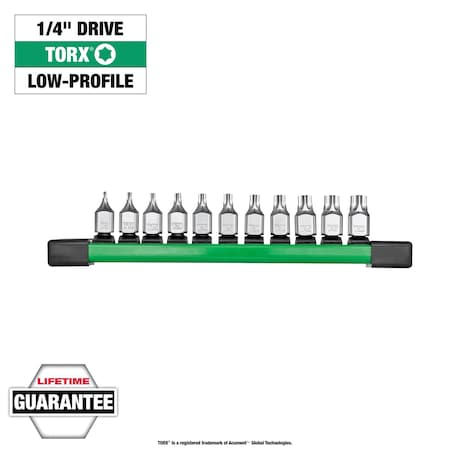 Milwaukee Tool Torx Stubby Bit Socket Set, Chrome 48-22-9533