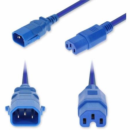 Add-On 5FT C14 MALE TO C15 FEMALE P-LOCK COMPATIBLE HIGH-TEMPERATURE 14 AWG 250V AT 15A ADD-C142C15PH14G5FBE