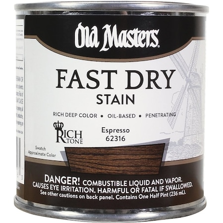 Old Masters .5Pt Rich Tone Fast Dry Stain Espresso 62316