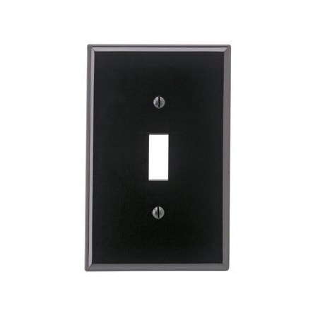 Leviton Switch Wallplate, Midway Size, Gang 1, Black PJ1-E