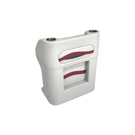 Horizon Mfg Elite Series Steering Console, Helm White/Red/Charcoal 3223-AAEC