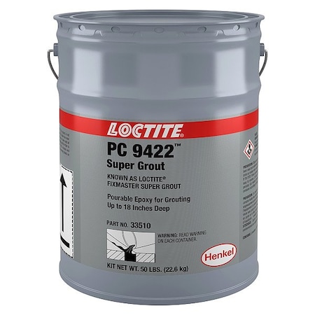 Loctite Grout, PC 9422 Series, Red, 50 lb, Pail, 10:5 to 85 Mix Ratio 265477