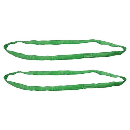 Mytee Products 2PK 12ft Green Polyester Endless Round Sling for Wrecker Recovery, Lifting Towing, 2PK RSL-12-5300x2