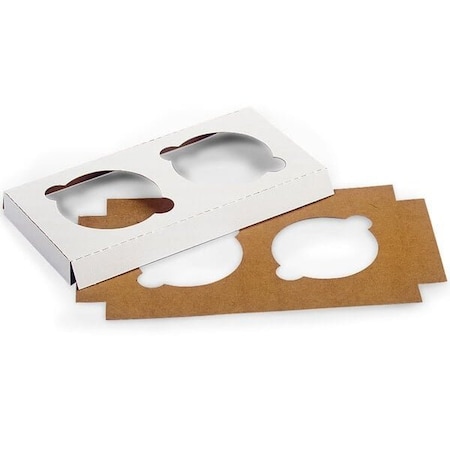 Nashville Wraps Cupcake Inserts, Holds 2 Cupcakes, 7-15/16x3-15/16x7/8, 100PK CCHR2