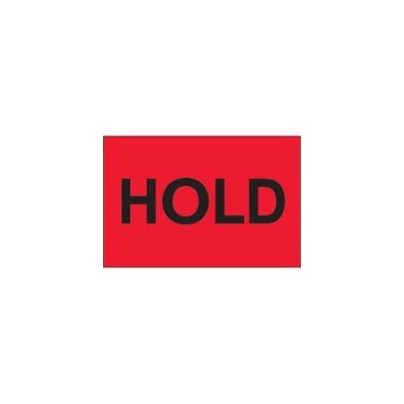 Bubblefast 2 x 3'' - ''Hold'' Fluorescent Red Labels BFDL1129