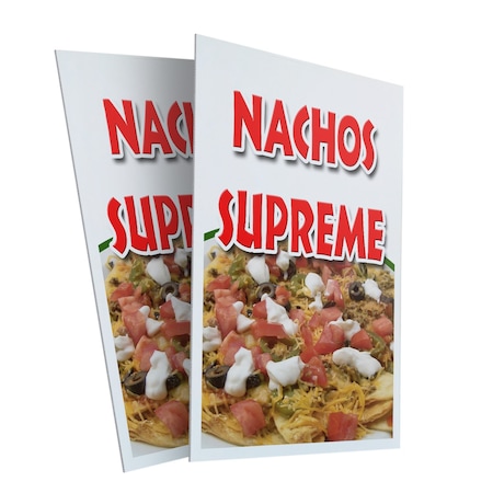 Signmission Nachos Supreme, Plastic Signs Only 24 Inch x 36 Inch, Corrugated Plastic, 2PK CSB-2436-2PACK-Nachos Supreme