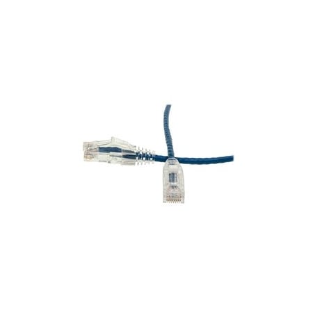 Cable Wholesale Cat6 Blue Slim Ethernet Patch Cable, Snagless/Molded Boot, POE Compliant, 1 foot 10X8-86101