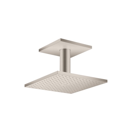 Axor ShowerSolutions Showerhead 250 Square 2-Jet Ceiling Connection, 2.5 GPM in Brushed Nickel 35312821