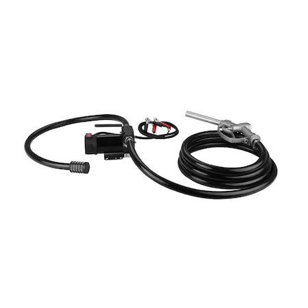Groz Usa 12V DC Electric Diesel Pump with 13.1 Foot Long Hose and Nylon Suction Strainer DP/12M/ST
