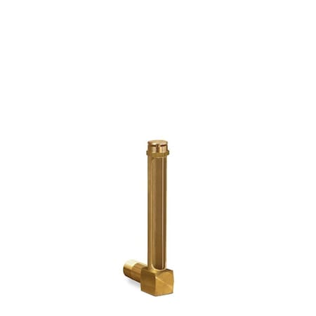 Oil-Rite Vented Short Elbow Brass Gauge - 4 13/32in., 1/2in. Male NPT, 5/8in. dia B1139-3X00