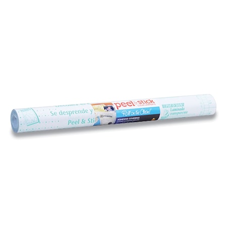 Duck Brand Peel-and-Stick Clear Laminate Roll, 5.91 mil, 18in x 8 yd, Matte Clear 1115016