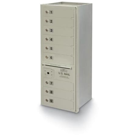 Postal Products Unlimited 9-Door Horizontal Mailbox 4C High Security, 150 N1027864