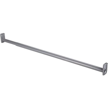 Prosource Adjustable Closet Rod, 96 to 150 in L, Steel, Silver 21090ZCX-PS