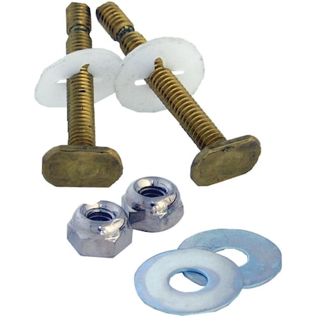 Westlake Pipe & Fittings 5/16''x2-1/4'' Hvy Dty Solid Brass Toilet Bolts, 2PK 4/1/3649