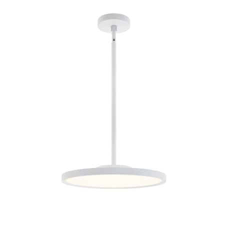 Afx Edge Round, LED Pendant, 16"W, 120- 277V, 2700K/3000K/3500K/4000K/5000K Adj. Color Temp, White EGRP16LAJUDWH