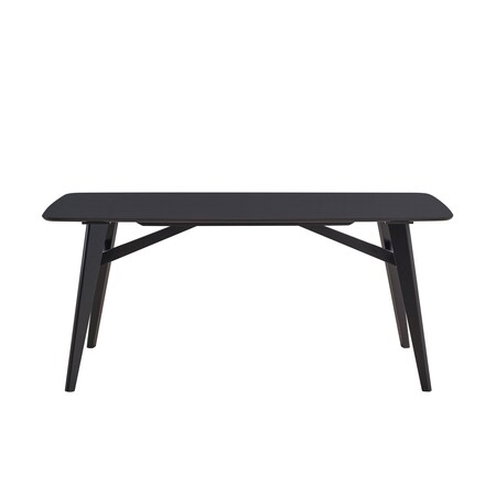 Homeroots 71" Black Wood Dining Table 631293