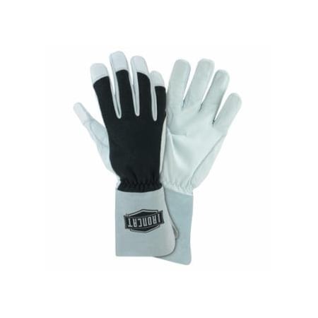 Pip Nomex Tig Gloves, Nomex; Goat Leather; Kevlar Thread, 2X-Large, Black;White;Gray 813-9073/2XL