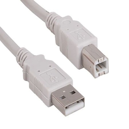 Sanoxy 10ft USB 2.0 A Male to B Male Cable, White SNX-CBL-LDR-U2102-8110