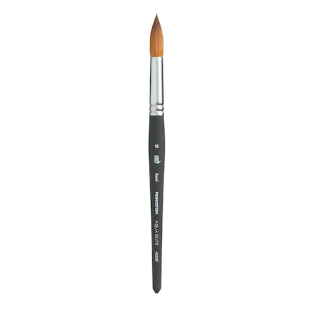 Princeton Aqua Elite Round Brush, Synthetic Bristles, Short Handle Watercolor Paintbrush, Matte Black, Size 16 P4850R16